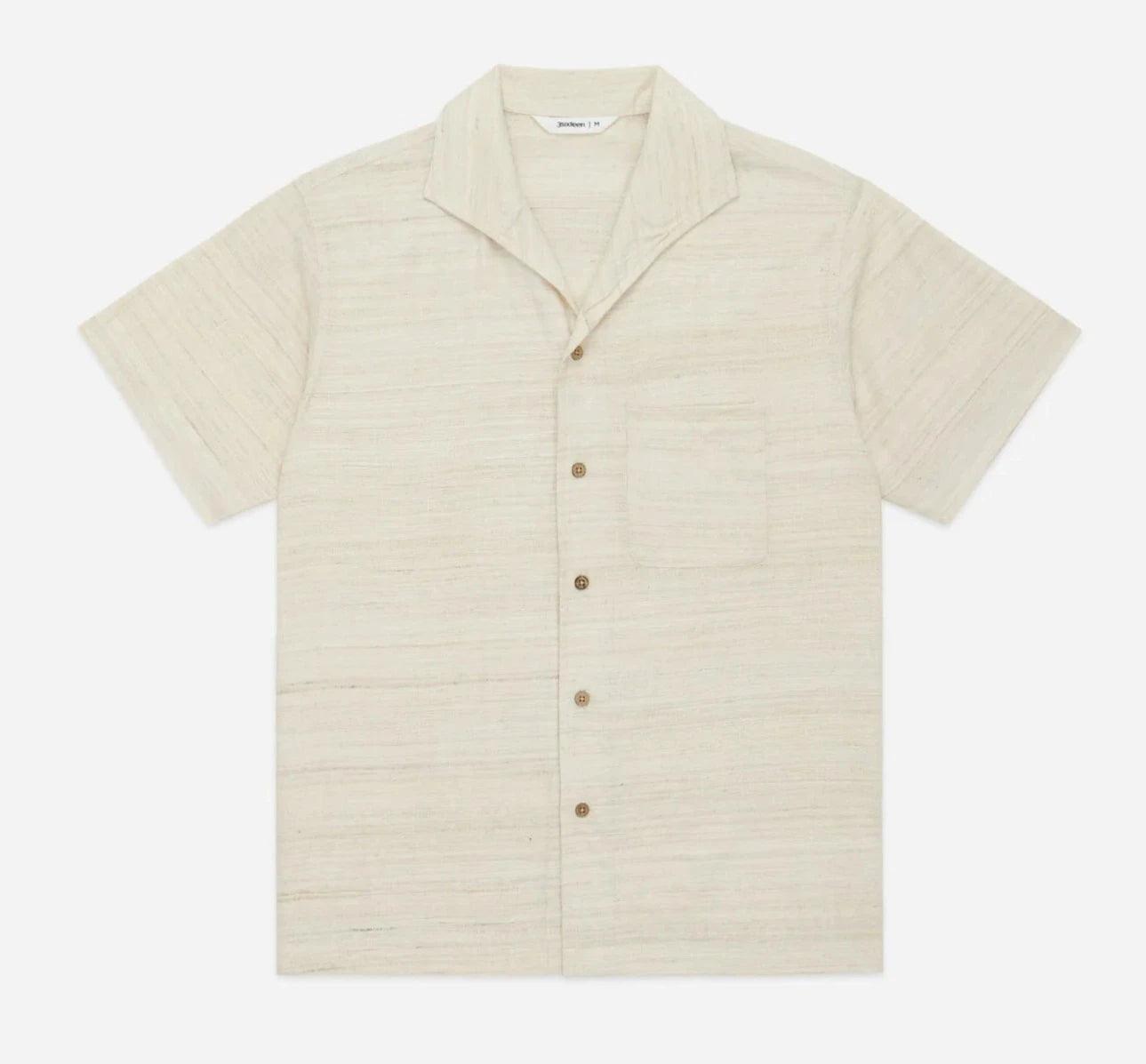 3sixteen - Leisure Shirt Ivory Handloom Silk Streetwear Style Streetwear Style