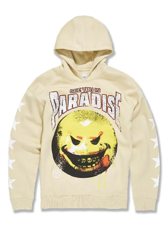 Big Men's Bad Intentions Pullover Hoodie (Khaki) Refined Men's European Refined Men's European