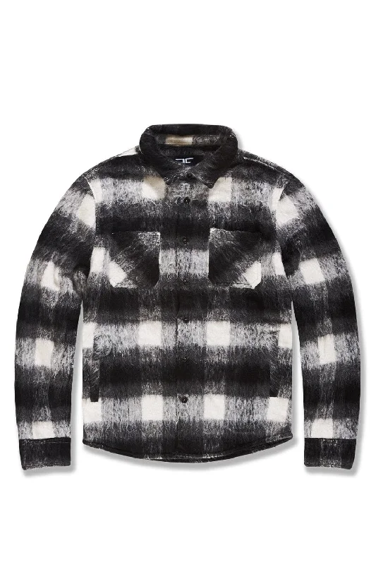 Big Men's Vandal Flannel Shacket (Black) Refined Men's Hand Refined Men's Hand