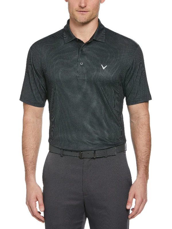 Men's Gingham Print Golf Polo Athletic Men's High Athletic Men's High