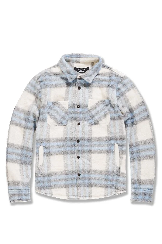 Big Men's Vandal Flannel Shacket (Sky Blue) Sophisticated Men's  Sophisticated Men's 