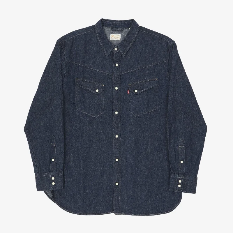 Denim Western Shirt Refined Men's Hand Refined Men's Hand