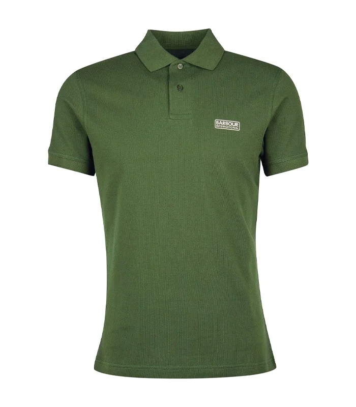 BARBOUR INTERNATIONAL ESSENTIAL POLO KOMBU GREEN Trendy Men's Oversized Trendy Men's Oversized