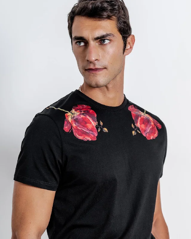 Floral T-shirt Cozy Men's Winter Cozy Men's Winter