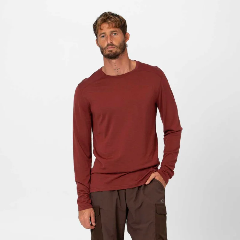 Mens Merino LS Base Layer Russet Confident Men's Power Confident Men's Power