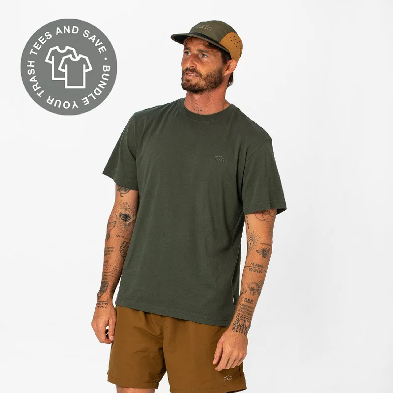 Mens Trash Tee Forest Green Sophisticated Men's  Sophisticated Men's 