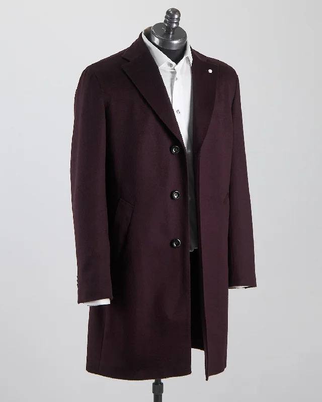 Burgundy Colombo Thermo Topcoat Elegant Men's Cashmere Elegant Men's Cashmere