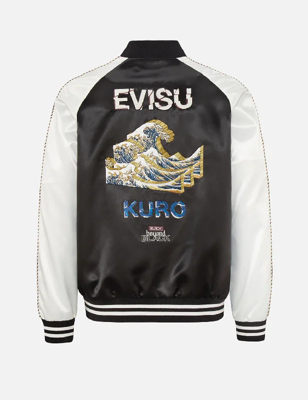 3D Ukiyo-E Embroidered Souvenir Jacket Adventure Adventure