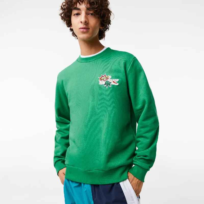 Men's Badge Organic Cotton Sweatshirt Green Refined Men's Classic  Refined Men's Classic 