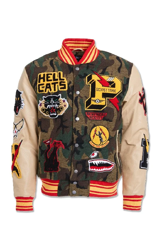 Big Men's Hellcat Varsity Jacket (Vintage Camo) Beach Beach