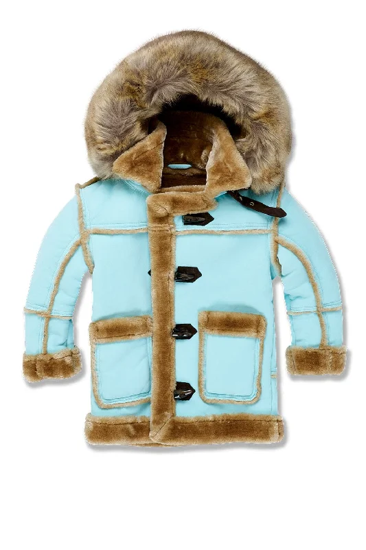 Kids Denali Shearling Jacket (Egg Shell Blue) Organic Organic