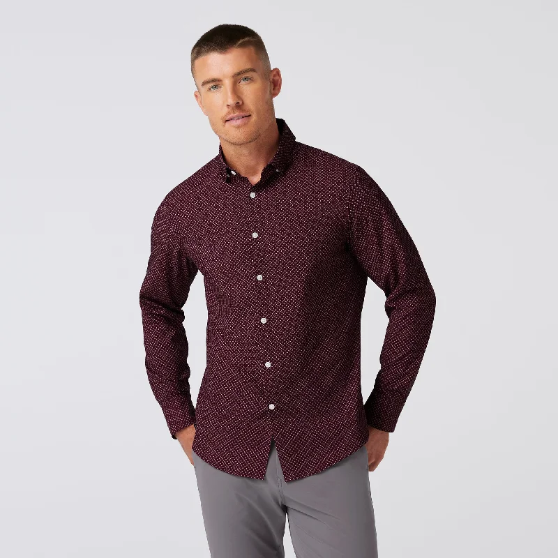 Leeward Dress Shirt - Wine Clover Unique Men's Patch Unique Men's Patch