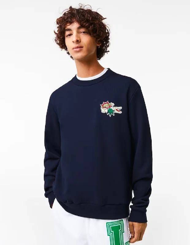 Men's Badge Organic Cotton Sweatshirt 166 MARINE Lumberjack Lumberjack