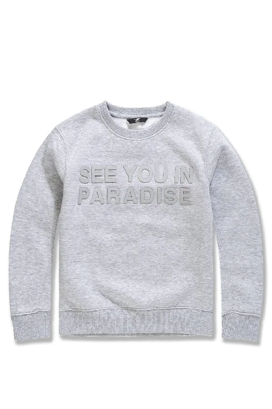 Kids Paradise Tonal Crewneck Sweatshirt (Heather Grey) Relaxed Men's Australian  Relaxed Men's Australian 