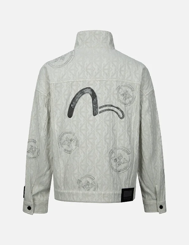 Monogram Jacquard Trucker Oversized Jacket Adventure Adventure