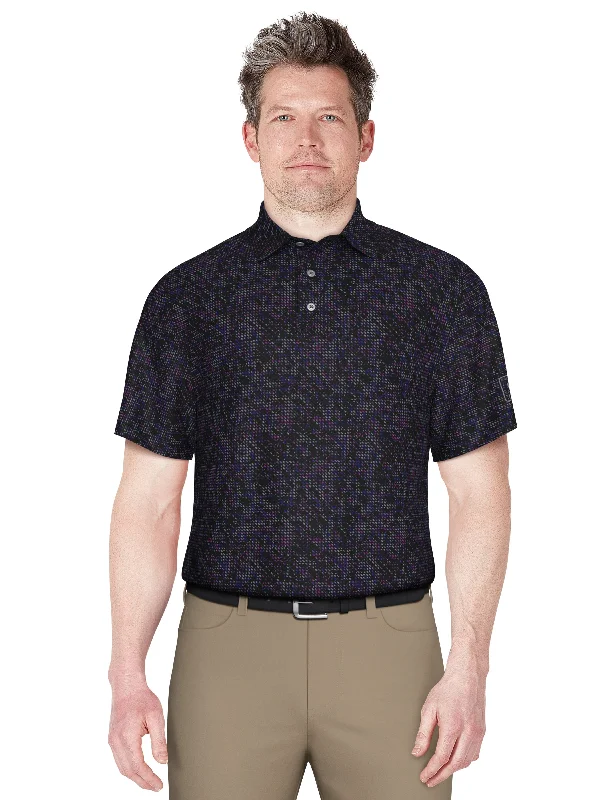 Men's Clustered Geo Print Golf Polo Hip Men's Urban Hip Men's Urban