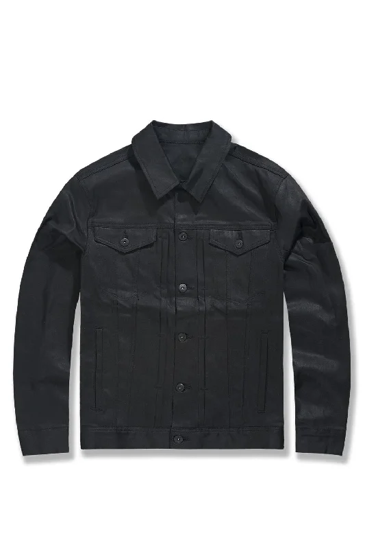 Big Men's Smooth Criminal Denim Trucker Jacket (Jet Black) Masculine Men's  Masculine Men's 