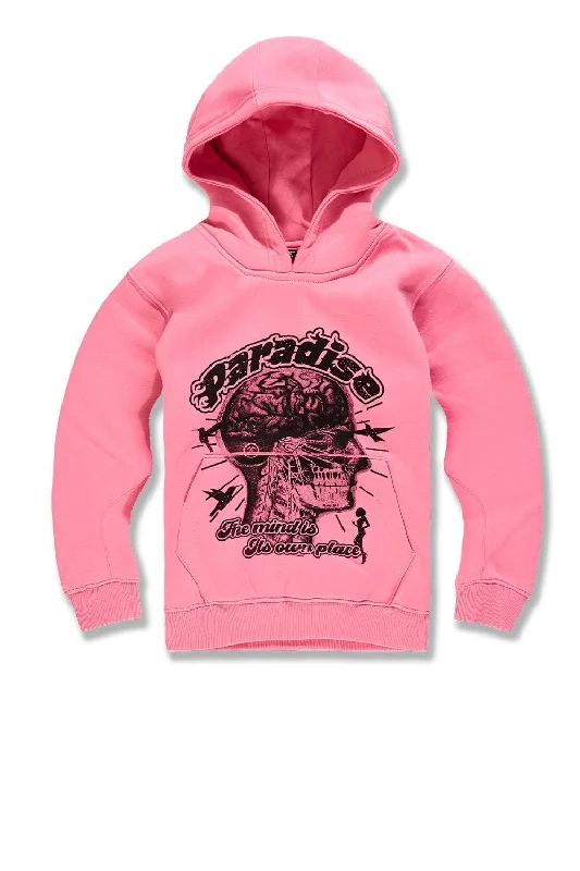 Kids Cranial Paradise Pullover Hoodie (Pink) Hip Men's Retro Hip Men's Retro