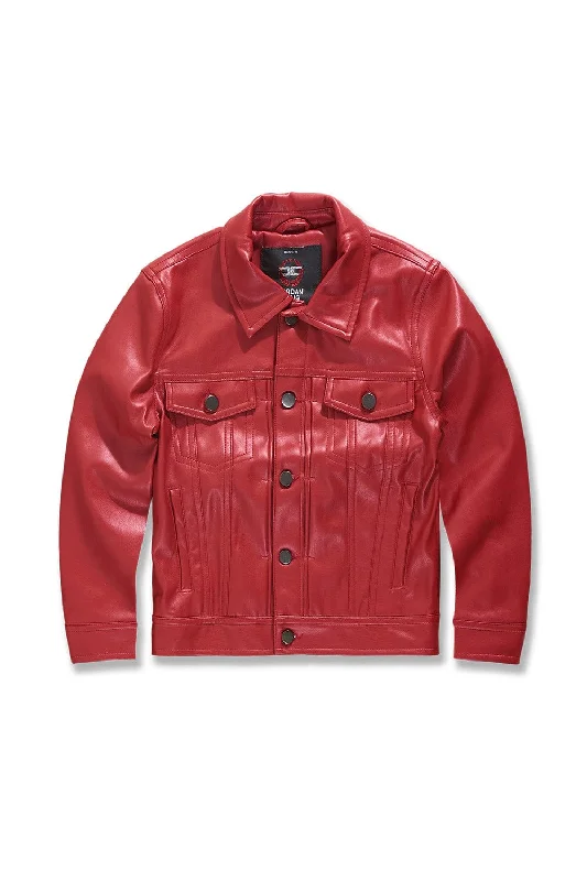 Kids Thriller Trucker Jacket (Red) Hip Men's Retro Hip Men's Retro