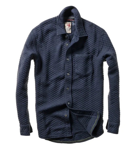 Relwen - The Bubble Knit Shirt - Navy Athletic Men's High Athletic Men's High