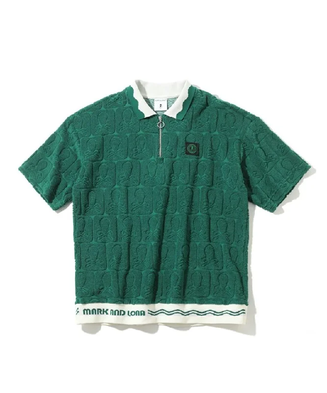 Men's Fader Pile Polo Green Trendy Men's Bucket Trendy Men's Bucket