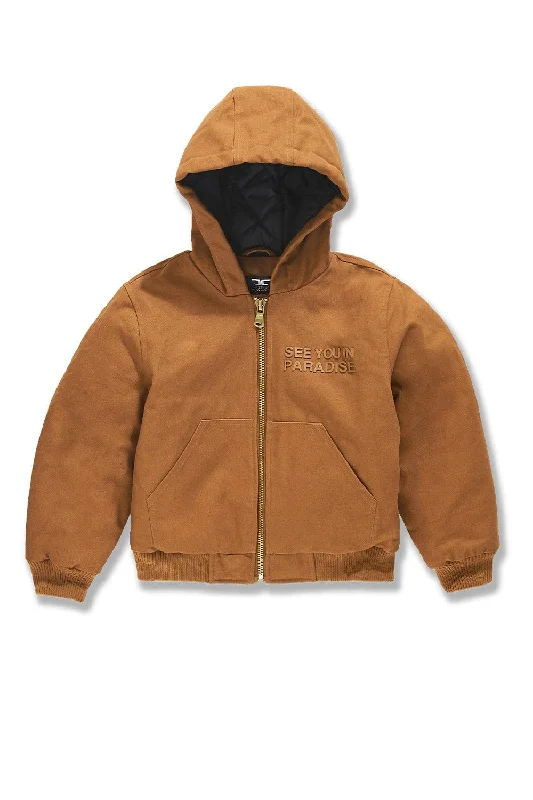 Kids See You In Paradise Hooded Work Jacket (Wheat) Beach Beach