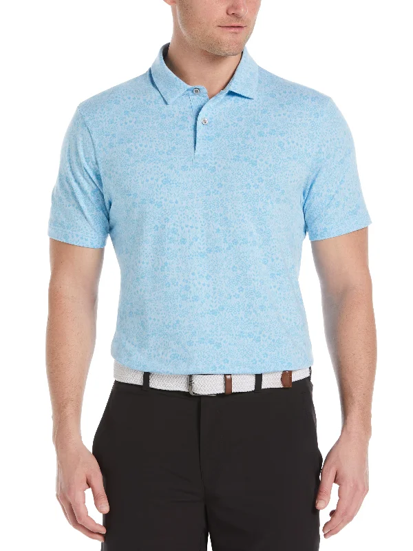 Men's Micro Floral Golf Polo Practical Men's Multi Practical Men's Multi