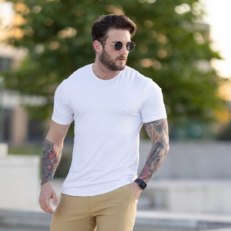 Essential Bamboo T-Shirt - Brilliant White Luxurious Men's High Luxurious Men's High