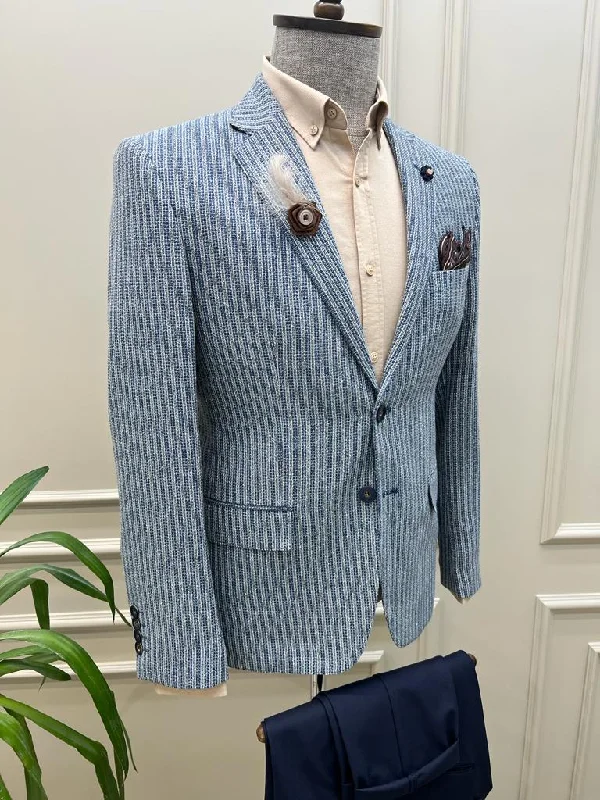 Giovanni Mannelli Slim Fit Dot Detailed Blazer Laid Laid