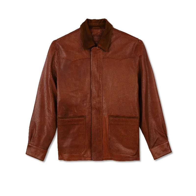 Men’s Leather Ranch Coat Tailored Tailored