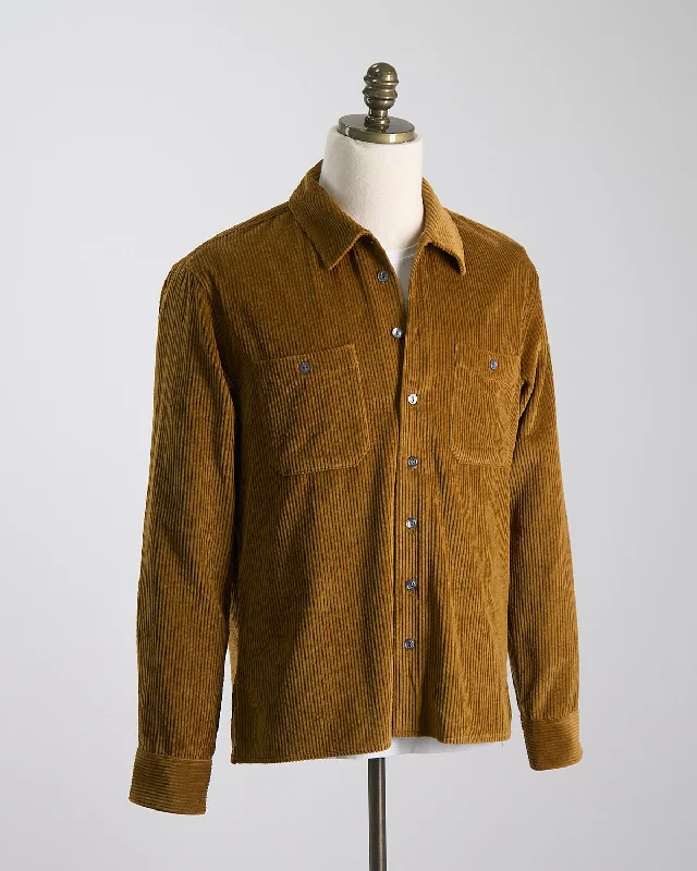 Mustard Corduroy Overshirt Elegant Men's Cashmere Elegant Men's Cashmere