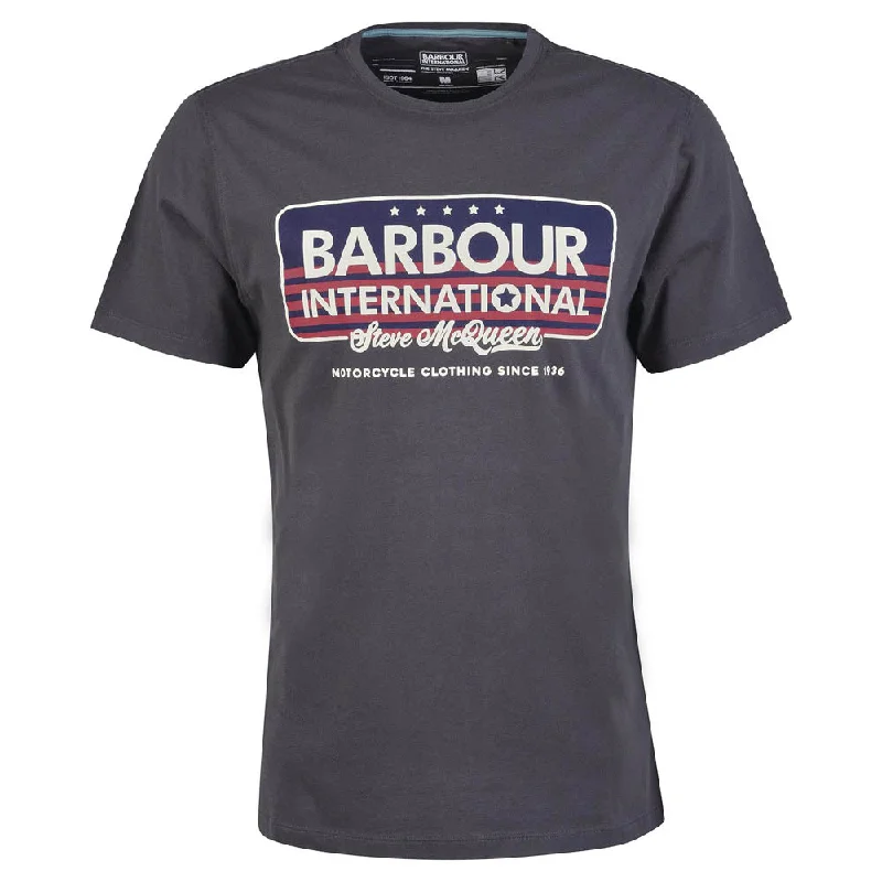 Barbour International Tanner Tee Night Grey Trendy Men's Scandinavian Trendy Men's Scandinavian