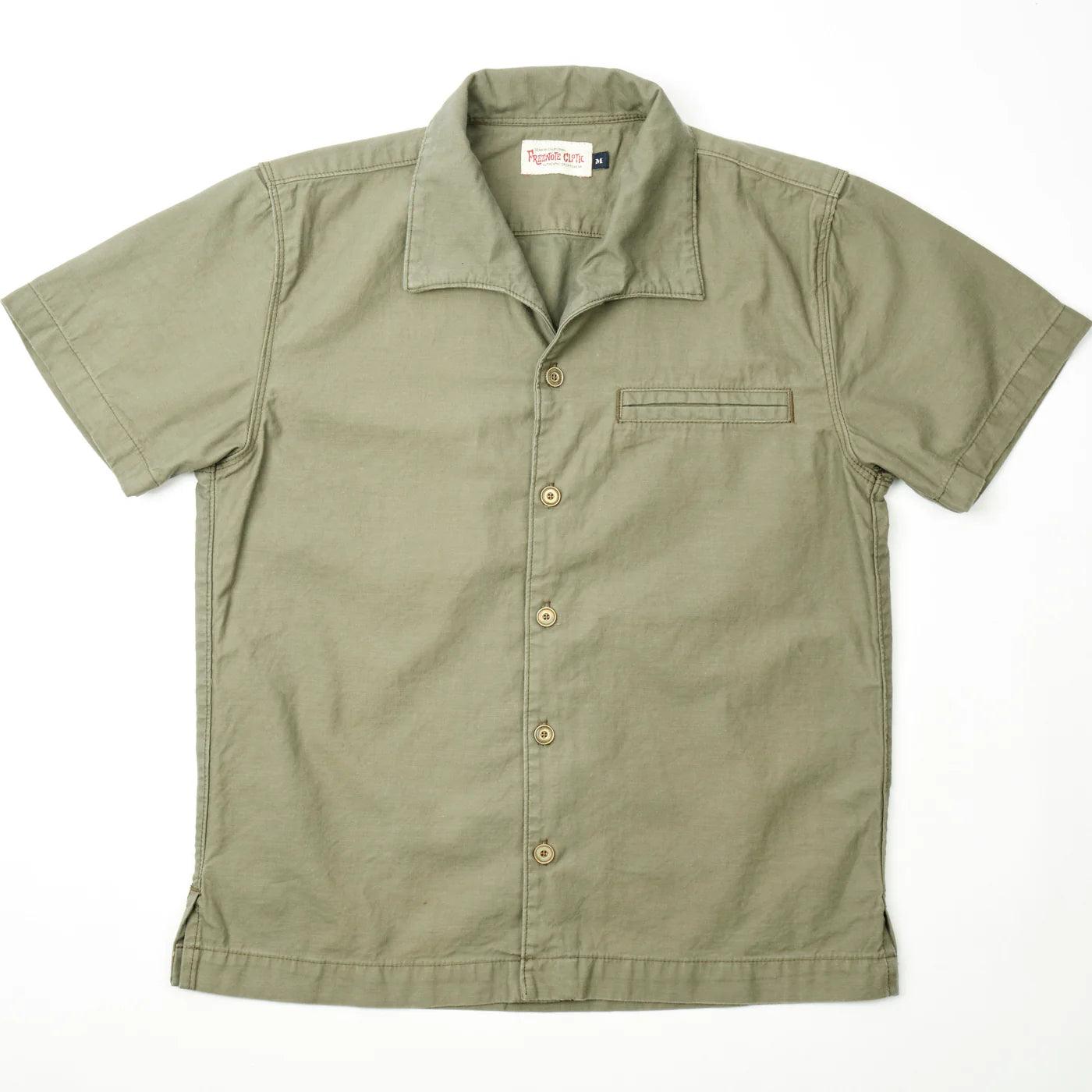 Freenote Cloth - Cayucos Short Sleeve Green Cool Men's Skate Cool Men's Skate