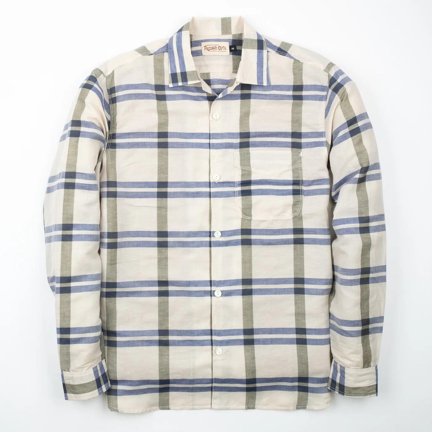 Freenote Cloth - Hawaiian LS Anchorage Chalk Plaid Dynamic Men's High Dynamic Men's High