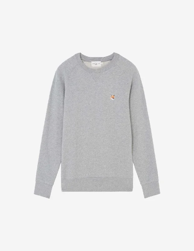 Fox Head Patch Classic Sweatshirt Grey Melange Bold Men's Animal Bold Men's Animal