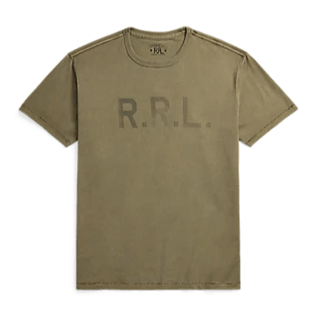 Double RL - Logo Jersey Crewneck T-Shirt - Olive Dynamic Men's High Dynamic Men's High