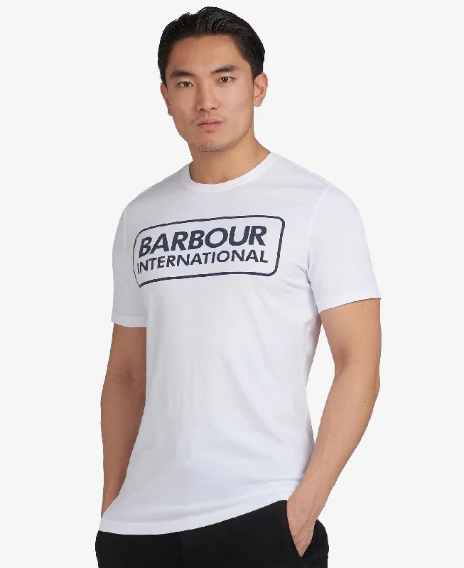 Barbour International Essential Large Logo Tee White Practical Men's Multi Practical Men's Multi