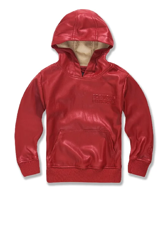 Kids Thriller Pullover Hoodie (Red) Casual Men's Short Casual Men's Short