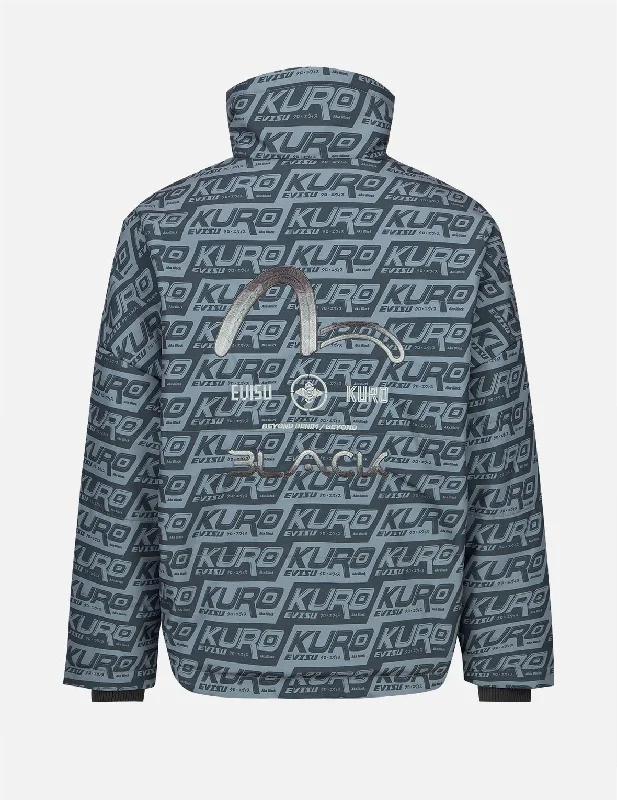 Monogram Print Padded Jacket Traditional Men's Country Traditional Men's Country