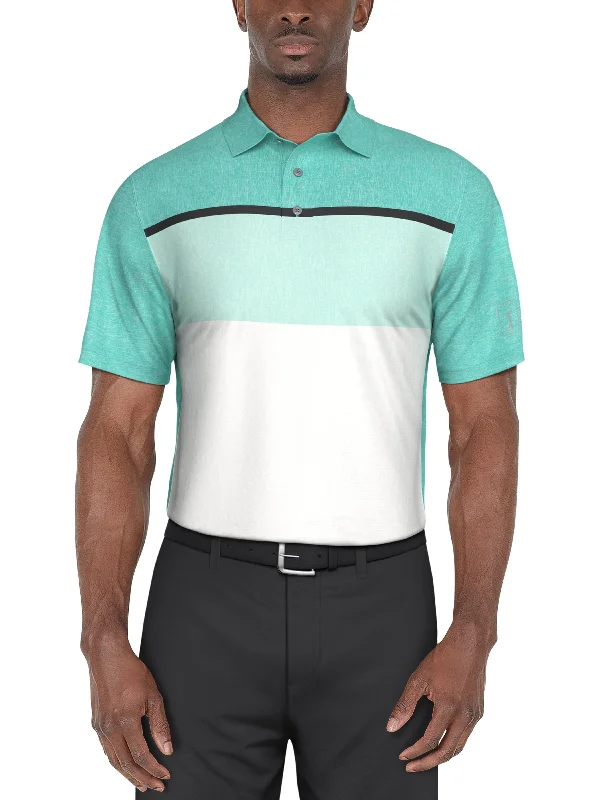 Men's Color Block Golf Polo Cool Men's Distressed Cool Men's Distressed