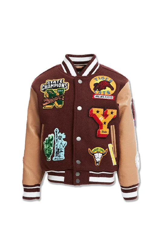 Kids Empire City Varsity Jacket (Ruby) Laid Laid