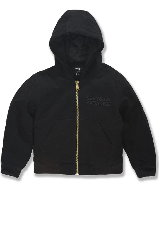 Kids See You In Paradise Hooded Work Jacket (Black) Cclassic Men's Tweed Cclassic Men's Tweed