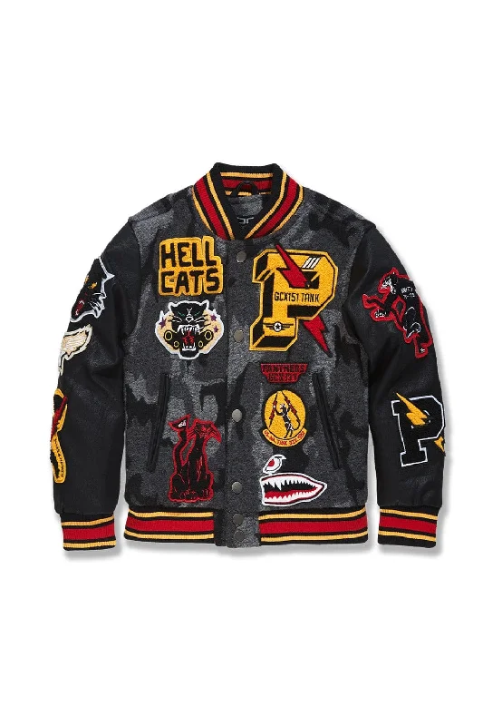 Kids Hellcat Varsity Jacket (Black Camo) Adventure Adventure