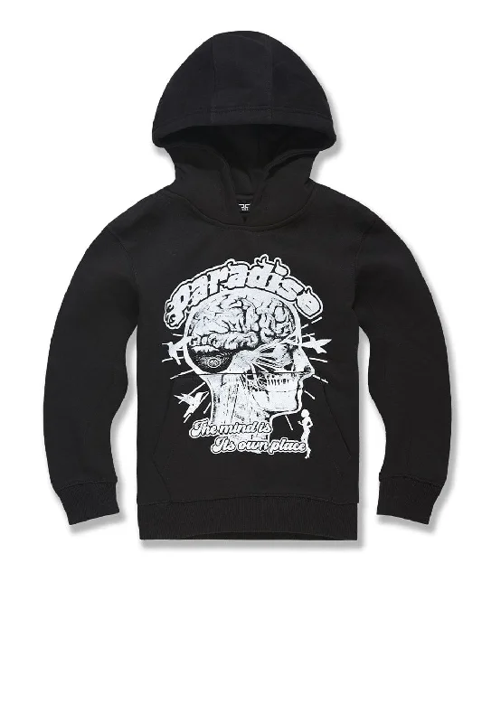 Kids Cranial Paradise Pullover Hoodie (Black) Preppy Men's College Preppy Men's College