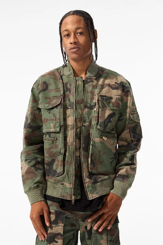 Camo Mercenary Bomber Jacket (Vintage Camo) Sleek Men's Contemporary  Sleek Men's Contemporary 