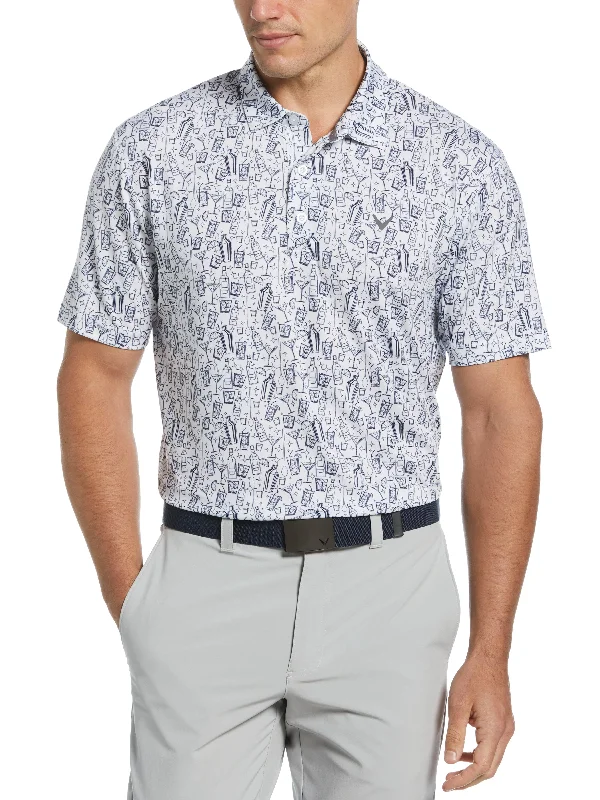 Men's Linear Cocktail Polo Sophisticated Men's  Sophisticated Men's 