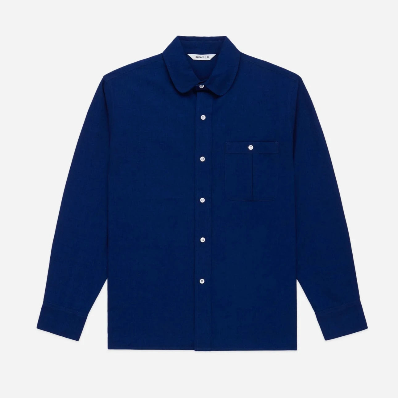 3sixteen - Club Collar Shirt Indigo Selvedge Broadcloth Luxurious Men's High Luxurious Men's High