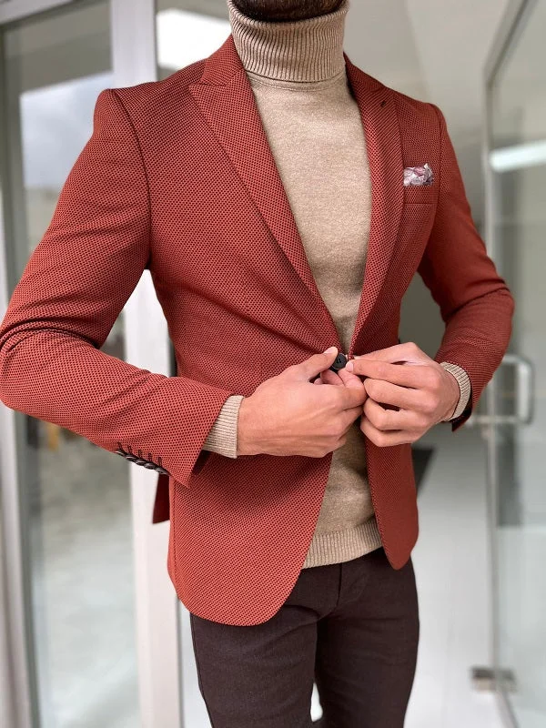 Lorelli Tile Slim Fit Peak Lapel Wool Blazer Casual Men's Japanese  Casual Men's Japanese 