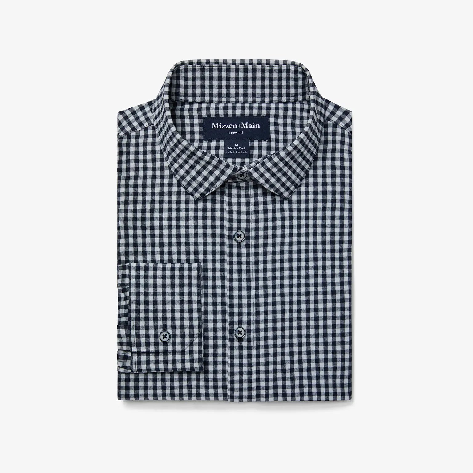 Leeward No Tuck Dress Shirt - Aluminum Gingham British Gentleman Style British Gentleman Style