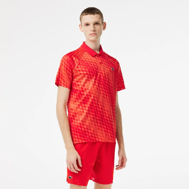 Lacoste Tennis x Novak Djokovic Fan Version Polo Red / Orange Sharp Men's Italian Sharp Men's Italian